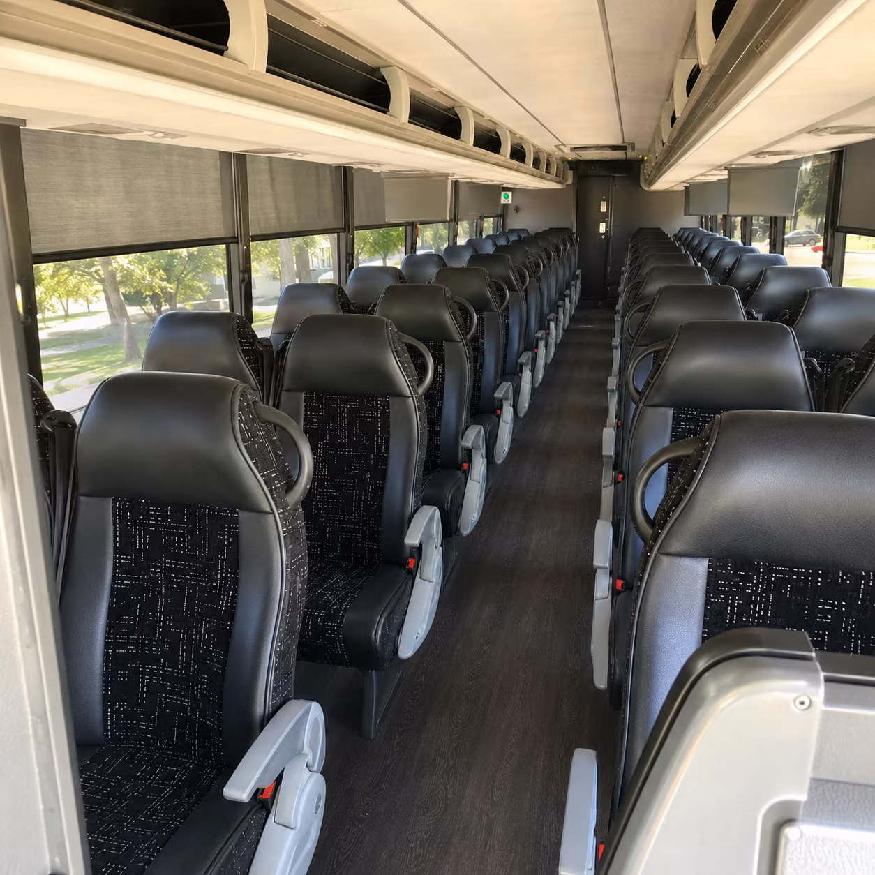 escondido charter bus rental interior