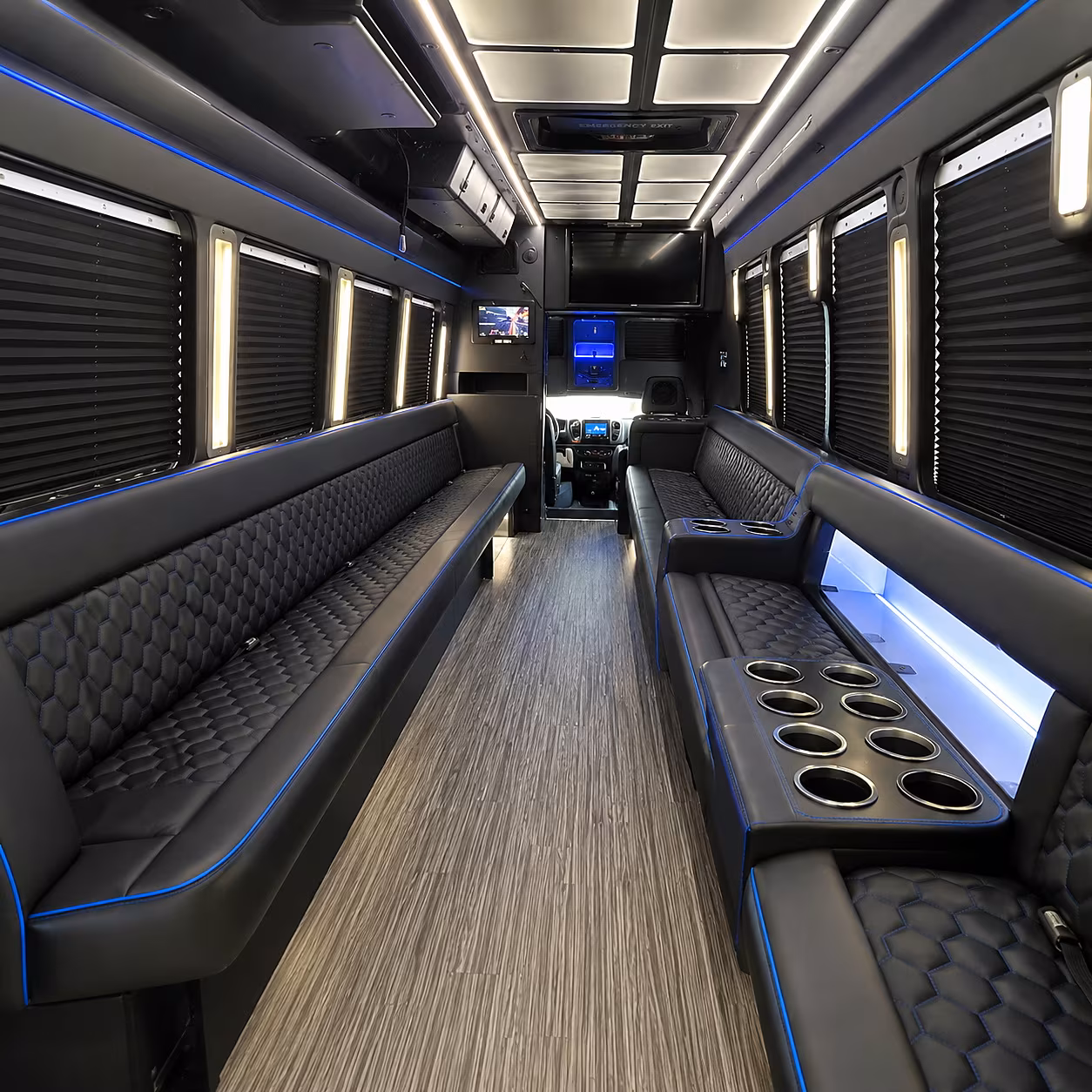escondido party bus rental interior